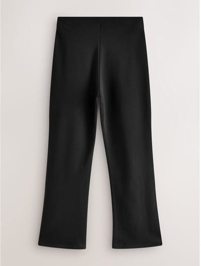 Next - Meisjes - Jersey schoolbroek met bootcut, hoge elastische taille, hoog katoenpercentage en stretch - Zwart