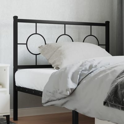 vidaXL - Vervangend - hoofdbord - 100 - cm - metaal - zwart