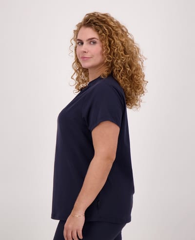 Je m'appelle Travelstof Top - Dames - Blauw - Maat 52