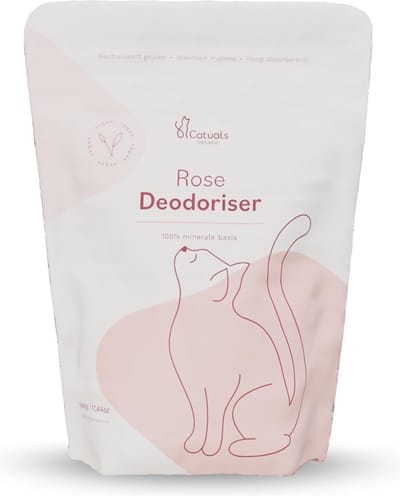 2X Catuals Rose Organic Cat Litter Deodoriser - Neutraliseert Urinegeur van Katten - 500g