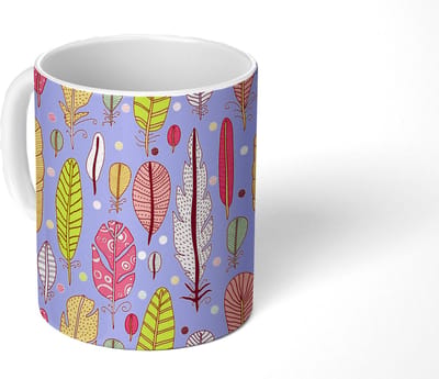 Mok - Koffiemok - Patroon - Veren - Kleuren - Jongens - Kinderen - Kids - Kind - Mokken - 350 ML - Beker - Koffiemokken - Theemok