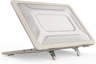 ShockProof Laptophoes - Geschikt voor MacBook Air 2022 Hoes - 13 inch Case Voor Air 13.6 inch (M2, 2022)A2681 - Bruin