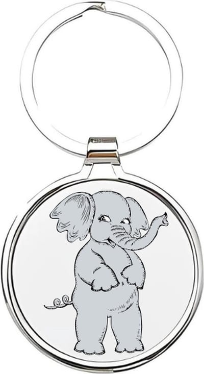 Akyol - olifanten Sleutelhanger - Olifant - dierenliefhebbers - olifantje - olli - safari - afrikaanse olifant - aziatische olifant - grijze olifant - mammoet - olifant met slachttanden - sleutelhanger voor kinderen - dierentuindieren - 4 x 7,5 CM