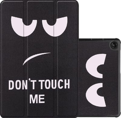 Hoes - Geschikt voor Lenovo Tab M10 (3e / 3rd generatie) - Dun & Stevig - Trifold Bookcase - Hard Cover - Hardcover Book Case - Tablet Hoesje - Don't Touch Me