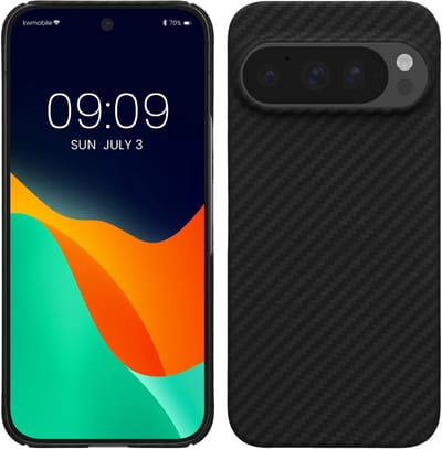 kalibri hoesje geschikt voor Google Pixel 10 Pro XL - aramidehoes voor smartphone - mat zwart