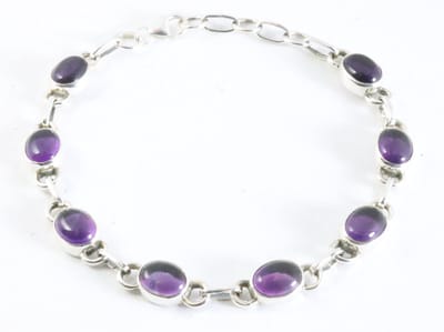 Zilveren armband met amethist