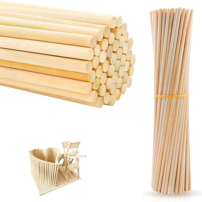 Houten stokjes om te knutselen - 50 stuks DIY Craft Sticks - 30 cm lang, 10 mm dik - Perfect voor creatieve projecten, decoraties en modelbouw - Duurzaam en milieuvriendelijk