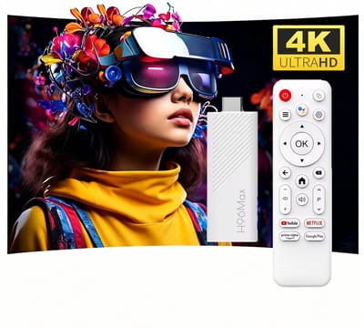 KZQ Streaming box Android TV 4K TV HDMI stick Chromecast ingebouwd Google stemassistent compatibel Dolby Atmos stickformaat zwart