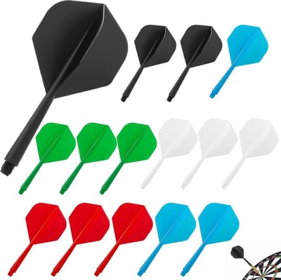 Stabiele Dart Flights met Schachten - 12 Stuks Plastic Darts voor Precisie en Controle