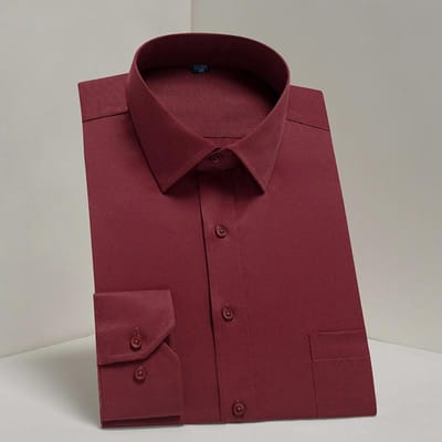 Twill Heren Formele Overhemden Kantoor Effen Lange Mouw Werk Overhemd met Borstzak Normale Pasvorm M black