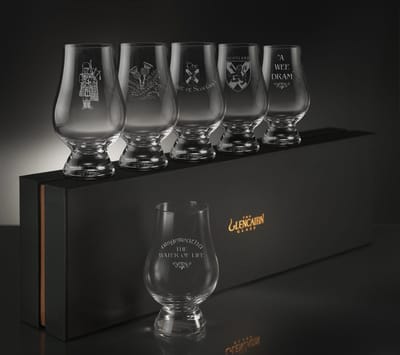 Whiskyglazen gegraveerd SCOTLAND 6 stuks - Glencairn Crystal Scotland