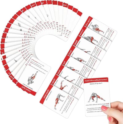 Workoutkaarten Set - Fitness Gids - Kracht Verbeteren - 36 Haarscherpe Kaarten - 36 Stuks - Geillustreerd