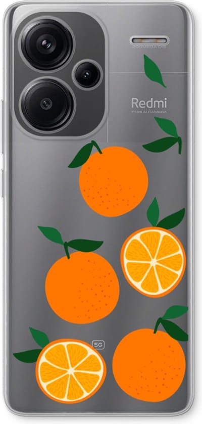 Case Company® - Hoesje geschikt voor Xiaomi Redmi Note 13 Pro plus hoesje - Will you be my clementine - Soft Cover Telefoonhoesje - Bescherming aan alle Kanten en Schermrand
