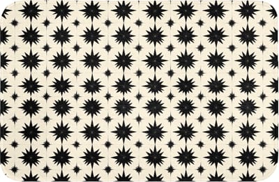 Badmat 60x40 cm - Antislip - Stervormen - Geometrisch - Zwart - Badmatten voor badkamer - Badkamermat - Douchemat - Badkamer mat