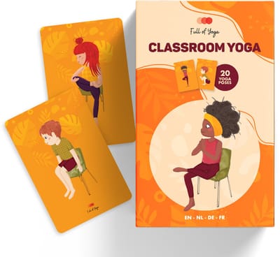 Full of Yoga - Stoelyoga Kaarten - Yoga voor Kinderen - Bewegingsspel - 20 Yoga Oefeningen - Thuis & Klas