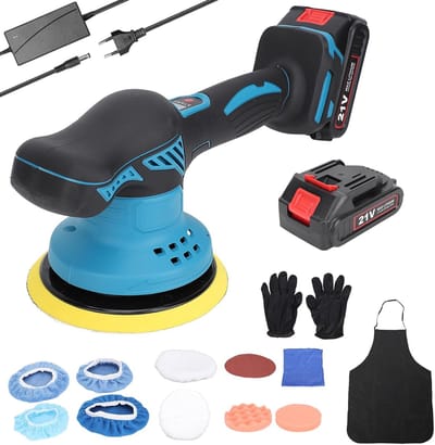 Draadloze Polijstmachine - Elektrisch Polijstapparaat - Auto Reinigen - 8 Versnellingen Instelbaar - 15 cm Schijf - Zwart