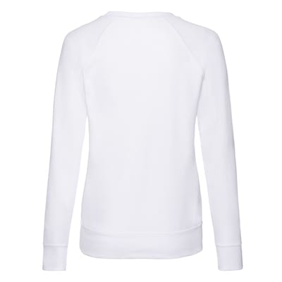Fruit of the Loom Dames/Dames Lichtgewicht Lady Fit Raglan Sweatshirt (Wit)