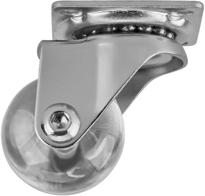 Meubelwiel SWIFT Ø 35 mm Draagvermogen tot 35 Kg per wiel Transparent met vastzetter