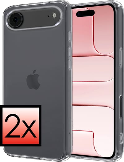 Hoesje - 2 Stuks - Geschikt voor Apple iPhone Air - Sterk & Shockproof - Case Siliconen - Back Cover - Telefoon Hoes - Transparant