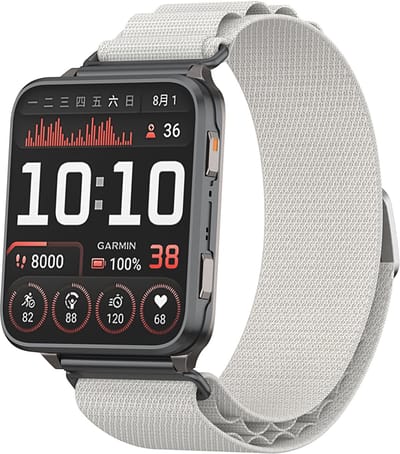 Strap-it Nylon 'Alpine' bandje (24mm) geschikt voor Garmin Fenix 9 (Pro) 51mm / Fenix 8 (Pro) 51mm / Garmin Fenix 7x (Pro - Sapphire Solar) / Fenix 6x (Pro - Sapphire) / Fenix 5x (Plus) / Fenix 3 / Epix Pro (Gen 2 - 51mm) - Sterrenlicht