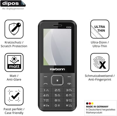 dipos – 4x Matte Beschermfolie geschikt voor Karbonn KX24 | Krasbestendige & antireflecterende Screenprotector Ultra-Thin