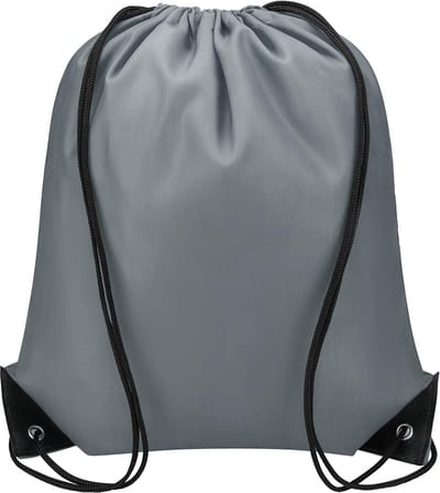 Gymtas - Rugzak - Rugtas kinderen - 12 liter - Zwemtas - Kinderrugzak - Drawstring bag - Met trekkoord - Sporttas - 45x34 cm - Grijs - Jonyx
