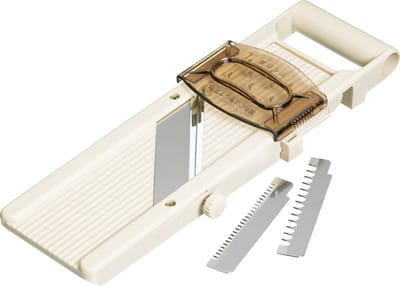 KitchenCraft Japanse Mandoline met veiligheidsbescherming en 3 snijbladen