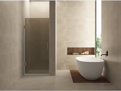 Wiesbaden Less Nisdeur - 900x2000x8mm - Nano Vintage Brons Glas - Geborsteld Brons Koper