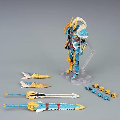 Spel Monster Hunter Rathalos Mannelijke Jager vlammen drakenkoning bliksem wolf Gearticuleerd PVC Actiefiguur Verzamelbaar Model Speelgoed no box