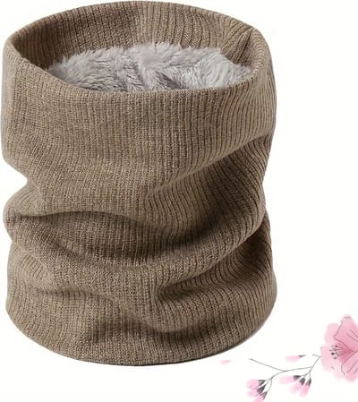 Nivard Nekwarmer - Heren - Dames - Fleece - Motor - Bandana - Masker - Colsjaal - Winter - Sjaal - Gewatteerd - Warm - Khaki