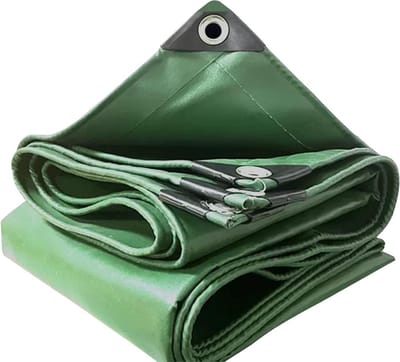 Groen PVC Zeildoek - Afdekzeil Beschermhoes - Bescherming Buiten - Versterkte Randen - 4x5m - Groen