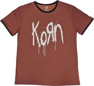 Korn - Logo Heren T-shirt - S - Rood