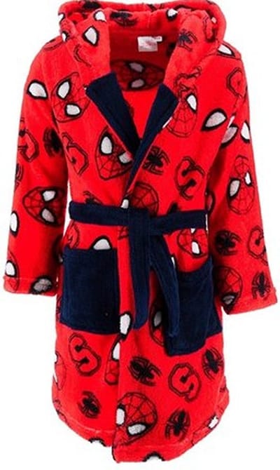 Spider-Man Marvel Badjas - Rood - zachte fleece ochtendjas - Spiderman - maat 98