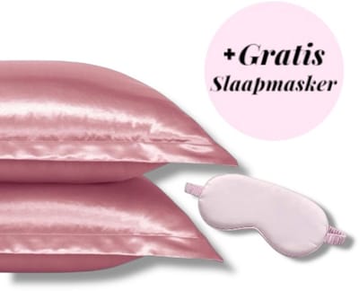 Beauty Silk - Kussenslopen - 60x70 - 2 stuks - Glans Satijn - Roze