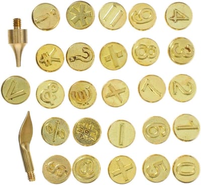 Soldeerbout Letterset - Brandijzer Stempels - Hout Bewerken - Messing Duurzame Tips - 2 Sets - Goud