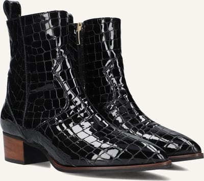 LINA LOCCHI 3231 Enkellaarsjes - Enkelboots met rits - Dames - Zwart - Maat 37