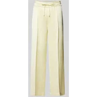 Regular fit stoffen broek met persplooien, model 'CLARA'