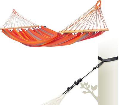 Hangmat met stang - Ontspanstoel buiten - Buiten relaxen - Weerbestendige stof - 1 persoon 120 kg - Toekaan
