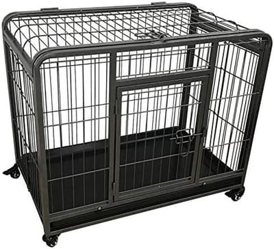 Honden Bench - Transportkooi - Veilig Vervoer - Dubbele Deuren - 123 cm - Zwart