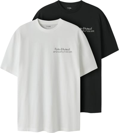 NAME IT - TAMJOX 2P SS RLX LOGO TEE NOOS - Heren - Overhemden
