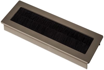 SOTECH 1 x kabeldoorvoer Toledo van geanodiseerd aluminium in rvs-look 150 x 70 mm Inbouwmaat: 140 x 62 x 15,3 mm