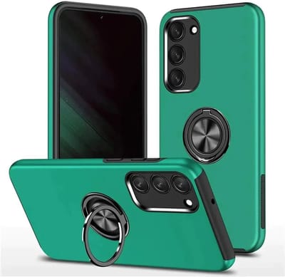 Telefoonhoesje Met Vingerring & Magneet voor Telefoohouders - Hoesje Geschikt voor: Samsung Galaxy A15 - Groen