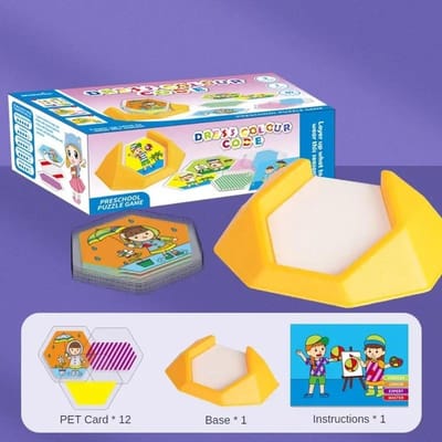 Kleurcode Puzzel Leren Kinderen Logica Bordspel Legpuzzel Geometrisch Intelligente Puzzels Kinderen Ruimtelijk Speelgoed ZELF MAKEN Cadeaus white