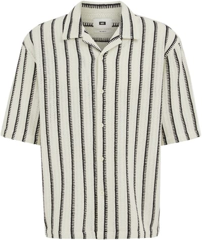 WE Fashion Heren relaxed fit overhemd met structuur