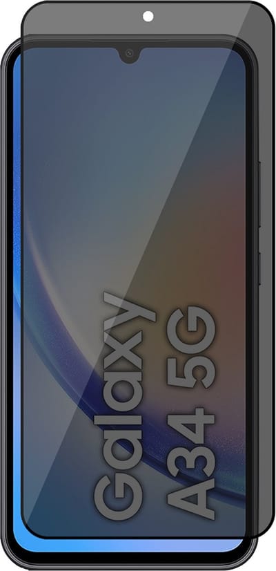Privacy Screenprotector geschikt voor Samsung Galaxy A34 - Glas Screen Protector FullGuard
