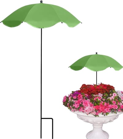 Plantenparaplu - Tuinparaplu Gazonparaplu - Bescherming Planten - Verstelbaar Ontwerp - 103 x 60 cm - Groen