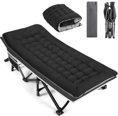 Draagbaar Campingbedje 28 Inch Extra Breed - Opvouwbaar Bed voor Volwassenen en Kinderen, Max. Belasting 600 Lbs