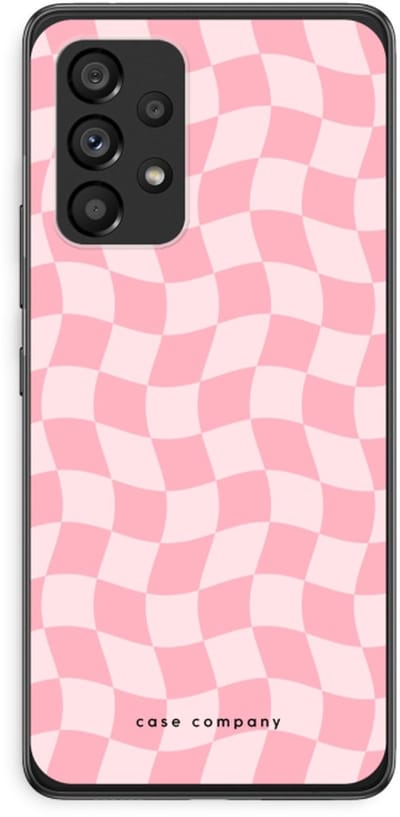 Case Company® - Hoesje geschikt voor Samsung Galaxy A53 5G hoesje - Grid Roos - Soft Cover Telefoonhoesje - Bescherming aan alle Kanten en Schermrand