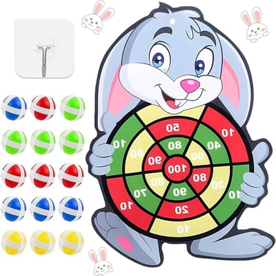 Dartbord met Haasje voor Jonge Spelers - Werpset voor Binnen Buiten