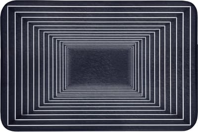 Badmat 90x60 cm - Antislip - Lijnen - Hypnotiserend - Zwart - Badmatten voor badkamer - Badkamermat - Douchemat - Badkamer mat